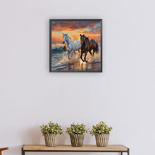 Load image into Gallery viewer, Two Horses 30*30CM Full Round Drill Diamond Painting
