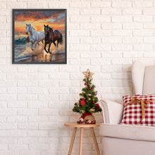 Load image into Gallery viewer, Two Horses 30*30CM Full Round Drill Diamond Painting
