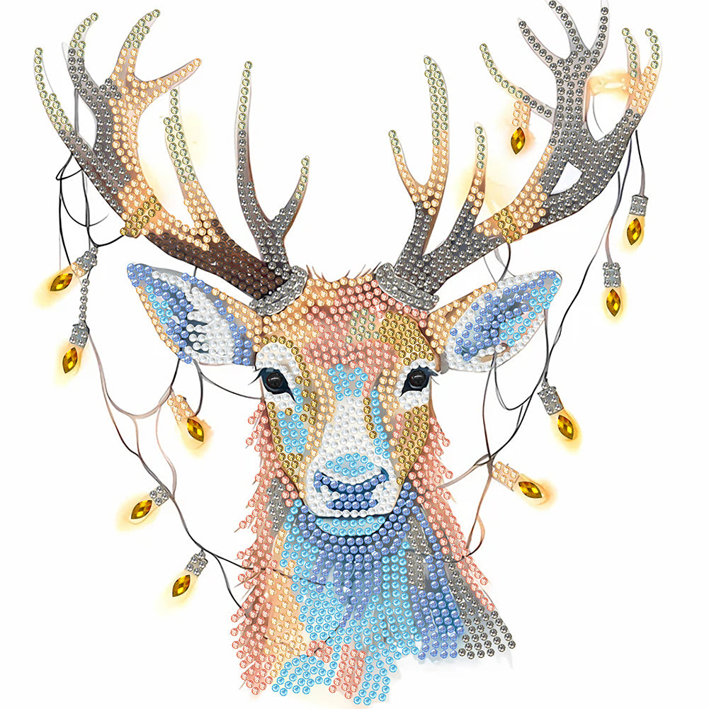 Deer Head 30*30CM Partial Special Shaped Drill Diamond Painting