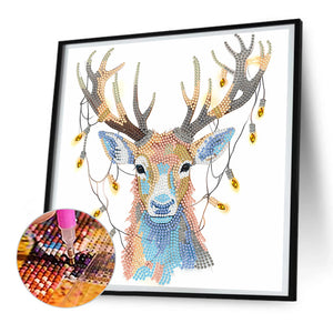 Deer Head 30*30CM Partial Special Shaped Drill Diamond Painting