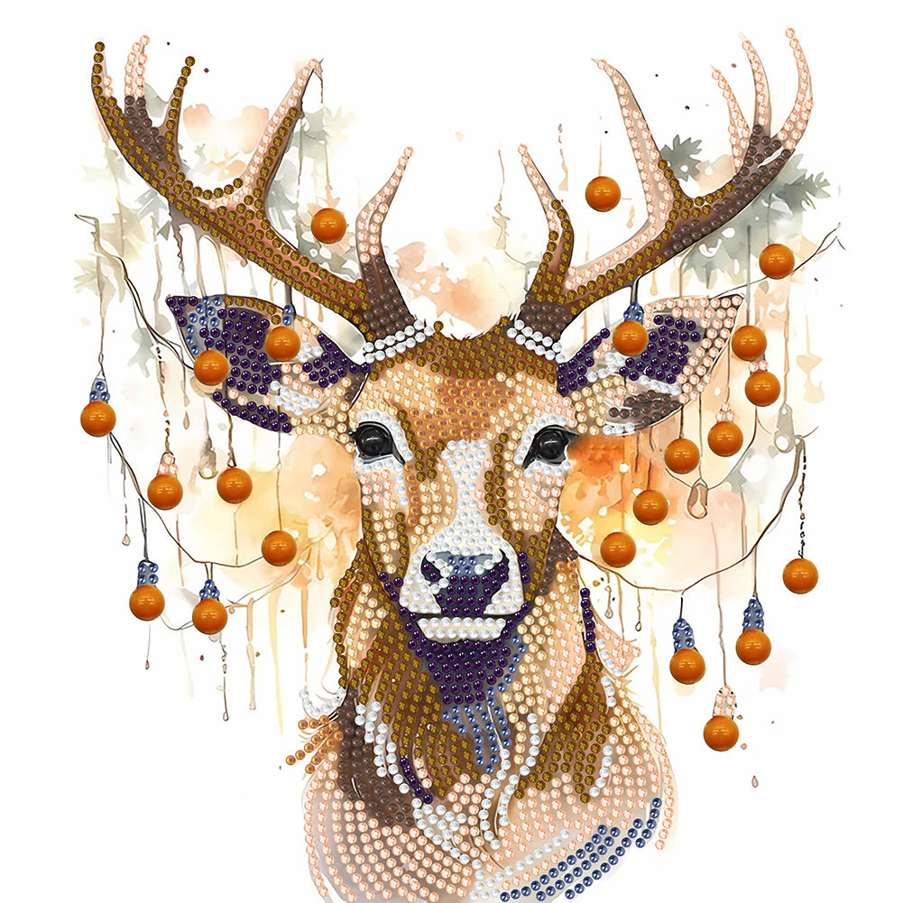 Deer Head 30*30CM Partial Special Shaped Drill Diamond Painting