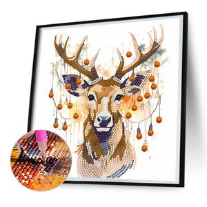 Deer Head 30*30CM Partial Special Shaped Drill Diamond Painting