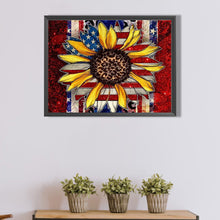 Load image into Gallery viewer, Flag Sunflower 40*30CM Full Round Drill Diamond Painting
