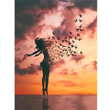 Load image into Gallery viewer, The Girl Who Turned Into A Butterfly 30*40CM Full Round Drill Diamond Painting
