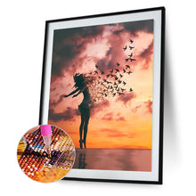Load image into Gallery viewer, The Girl Who Turned Into A Butterfly 30*40CM Full Round Drill Diamond Painting
