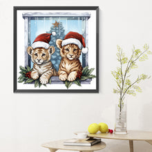 Load image into Gallery viewer, Window Animal Tiger 30*30CM Full Round Drill Diamond Painting
