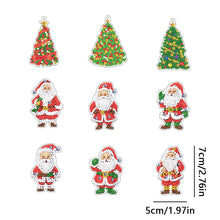 Load image into Gallery viewer, 12PCS Double Sided Special Shape Diamond Painting Keychain Christmas Trees Santa
