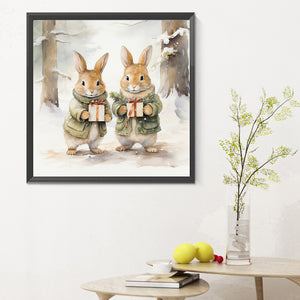 Gift Bunny 30*30CM Full Round Drill Diamond Painting