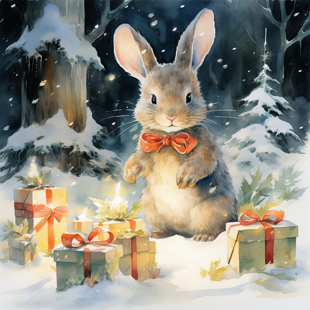 Gift Bunny 30*30CM Full Round Drill Diamond Painting