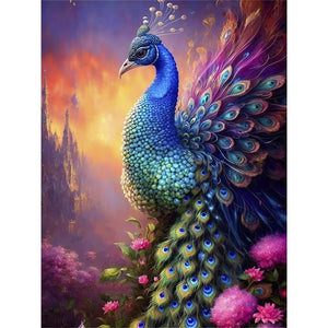 Peacock 30*40CM Full Round Drill Diamond Painting