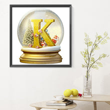 Load image into Gallery viewer, Christmas Letter Crystal Ball K 30*30CM Full Round Drill Diamond Painting

