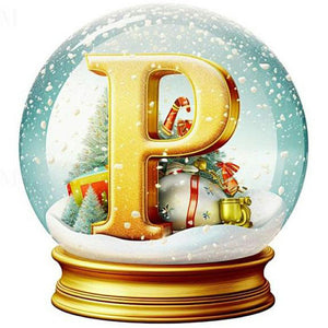 Christmas Letter Crystal Ball P 30*30CM Full Round Drill Diamond Painting