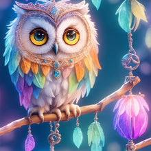 Load image into Gallery viewer, Owl Dream Catcher 30*30CM Full Round Drill Diamond Painting
