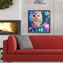 Load image into Gallery viewer, Owl Dream Catcher 30*30CM Full Round Drill Diamond Painting
