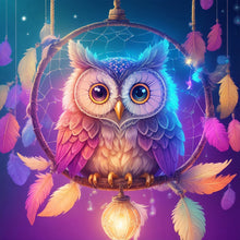 Load image into Gallery viewer, Owl Dream Catcher 30*30CM Full Round Drill Diamond Painting
