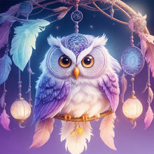 Load image into Gallery viewer, Owl Dream Catcher 30*30CM Full Round Drill Diamond Painting
