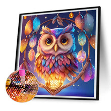 Load image into Gallery viewer, Owl Dream Catcher 30*30CM Full Round Drill Diamond Painting
