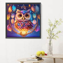 Load image into Gallery viewer, Owl Dream Catcher 30*30CM Full Round Drill Diamond Painting
