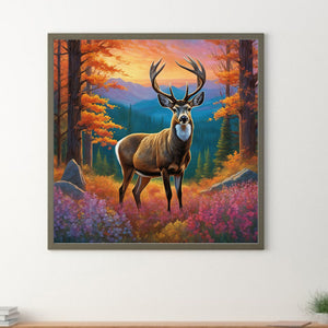 Deer 40*40CM Full Round Drill Diamond Painting