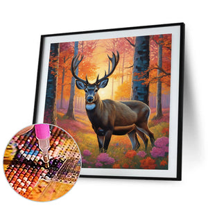 Deer 40*40CM Full Round Drill Diamond Painting