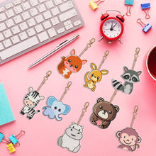 Load image into Gallery viewer, 8PCS Double Sided Special Shape Diamond Painting Keychain (Little Animal)
