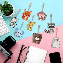 Load image into Gallery viewer, 8PCS Double Sided Special Shape Diamond Painting Keychain (Little Animal)
