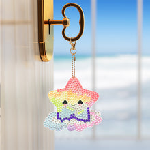 Load image into Gallery viewer, 8PCS Double Sided Special Shape Diamond Painting Keychain (Rainbow and Stars)
