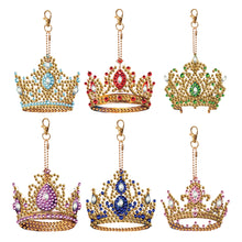 Load image into Gallery viewer, 8PCS Double Sided Special Shape Diamond Painting Keychain (Crown)
