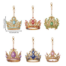 Load image into Gallery viewer, 8PCS Double Sided Special Shape Diamond Painting Keychain (Crown)
