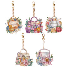 Load image into Gallery viewer, 8PCS Double Sided Special Shape Diamond Painting Keychain (Handbag)
