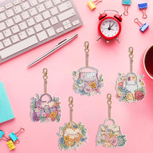 Load image into Gallery viewer, 8PCS Double Sided Special Shape Diamond Painting Keychain (Handbag)
