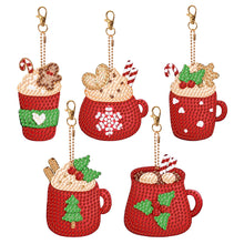 Load image into Gallery viewer, 5PCS Double Sided Special Shape Diamond Painting Keychain (Ice Cream Cup)
