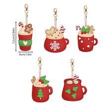 Load image into Gallery viewer, 5PCS Double Sided Special Shape Diamond Painting Keychain (Ice Cream Cup)
