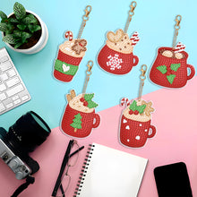 Load image into Gallery viewer, 5PCS Double Sided Special Shape Diamond Painting Keychain (Ice Cream Cup)
