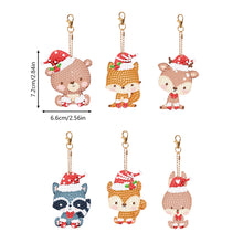 Load image into Gallery viewer, 5PCS Double Sided Special Shape Diamond Painting Keychain (Christmas Animals)
