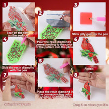 Load image into Gallery viewer, 5PCS Double Sided Special Shape Diamond Painting Keychain (Cardinals)
