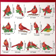 Load image into Gallery viewer, 5PCS Double Sided Special Shape Diamond Painting Keychain (Cardinals)
