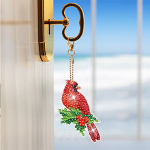 Load image into Gallery viewer, 5PCS Double Sided Special Shape Diamond Painting Keychain (Cardinals)
