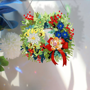 Special Shaped Diamond Painting Wall Decor Wreath (Christmas Cookie Man)