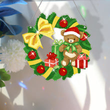 Load image into Gallery viewer, Special Shaped Diamond Painting Wall Decor Wreath (Christmas Bear)
