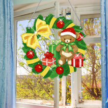Load image into Gallery viewer, Special Shaped Diamond Painting Wall Decor Wreath (Christmas Bear)
