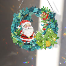 Load image into Gallery viewer, Special Shaped Diamond Painting Wall Decor Wreath (Santa)
