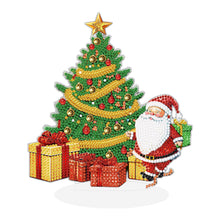 Load image into Gallery viewer, Crystal Painting Desktop Kit Christmas Tree Santa Diamond Painting Desktop Decor
