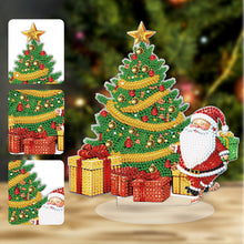 Load image into Gallery viewer, Crystal Painting Desktop Kit Christmas Tree Santa Diamond Painting Desktop Decor
