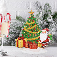 Load image into Gallery viewer, Crystal Painting Desktop Kit Christmas Tree Santa Diamond Painting Desktop Decor
