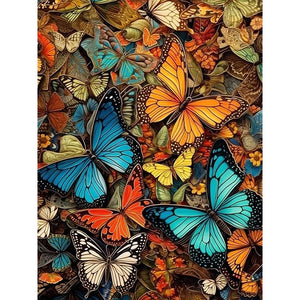 Multicolor Butterfly 30*40CM Full Round Drill Diamond Painting