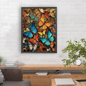 Multicolor Butterfly 30*40CM Full Round Drill Diamond Painting