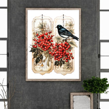 Load image into Gallery viewer, Retro Red Flower Butterfly 30*40CM Full Round Drill Diamond Painting
