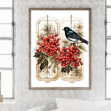 Load image into Gallery viewer, Retro Red Flower Butterfly 30*40CM Full Round Drill Diamond Painting
