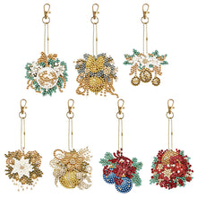 Load image into Gallery viewer, 7PCS Double Sided Special Shape Diamond Painting Keychain (Christmas Decor)
